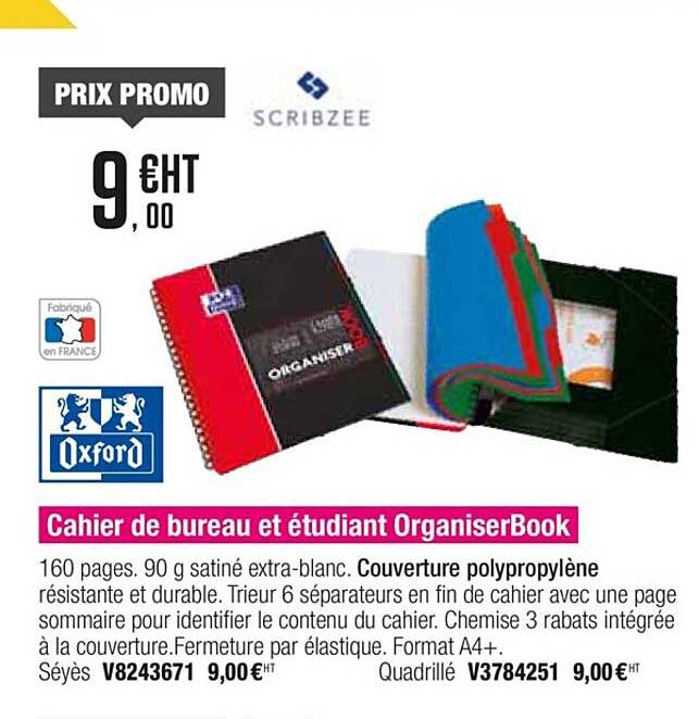 Cahier De Bureau Et étudiant Organiserbook Oxford
