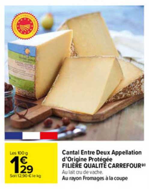 cantal entre deux appellation d'origine protégée filière qualité carrefour