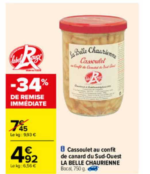 cassoulet au confit de canard du sud-ouest la belle chaurienne
