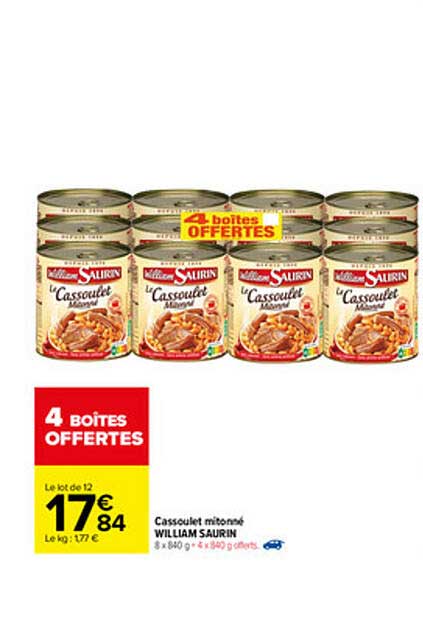 cassoulet mitonné william saurin