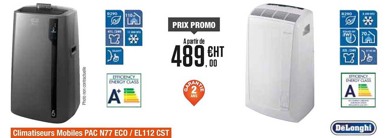 Climatiseurs Mobiles Pac N77 éco - El112 Cst