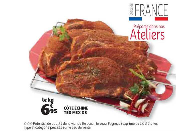 Côte échine Tex Mex X3