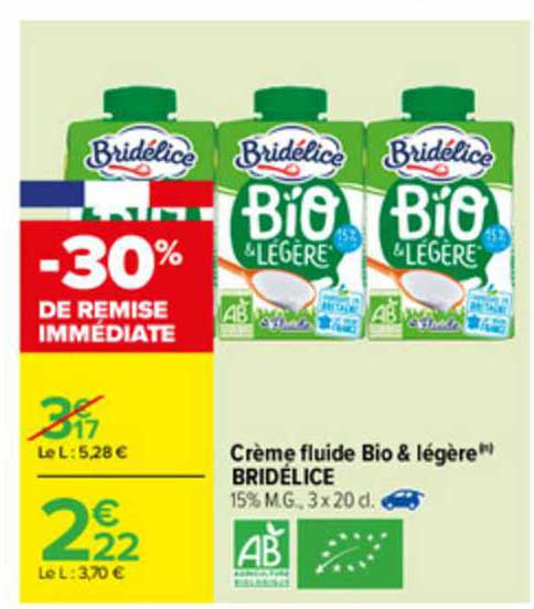 Crème Fluide Bio & Légère Bridélice