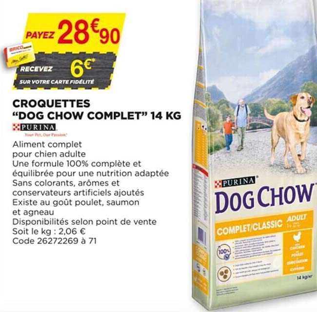 Croquettes "dog Chow Complet" 14 Kg Purina