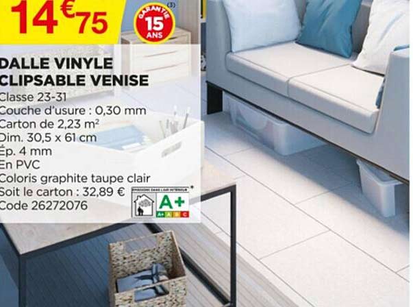 dalle vinyle clipsable venise
