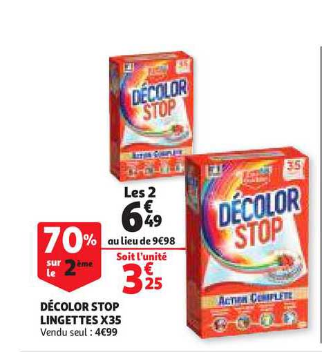décolor stop lingettes x35
