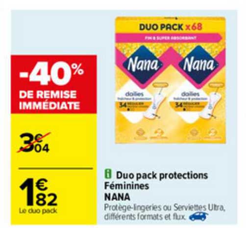 duo pack protections féminines nana