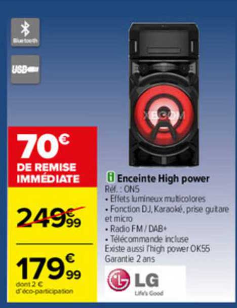 enceinte high power lg