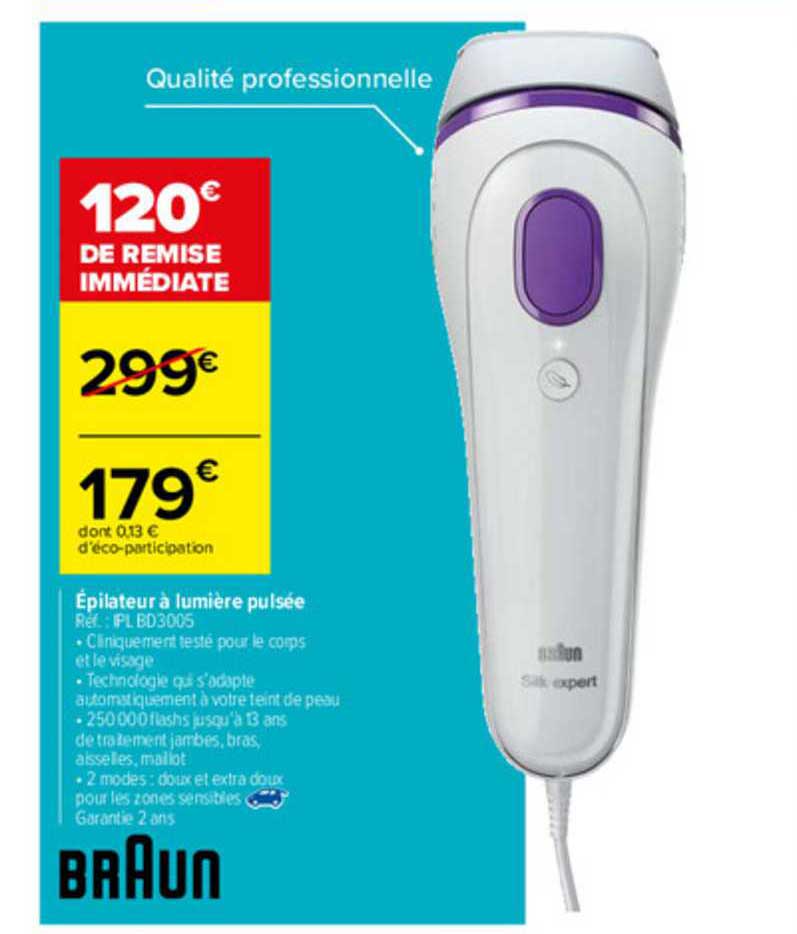 épilateur à lumière pulsée braun