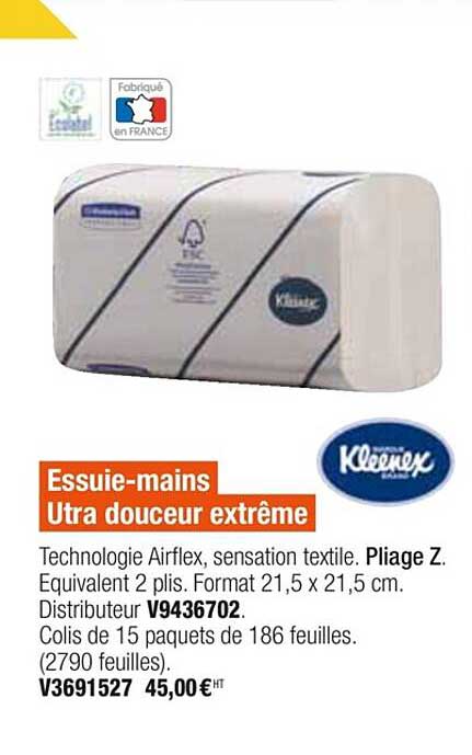 essuie-mains ultra douceur extrême