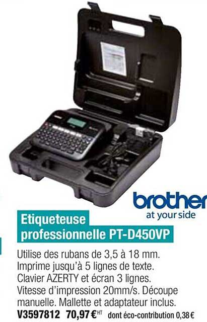 étiqueteuse professionnelle pt-d450vp brother