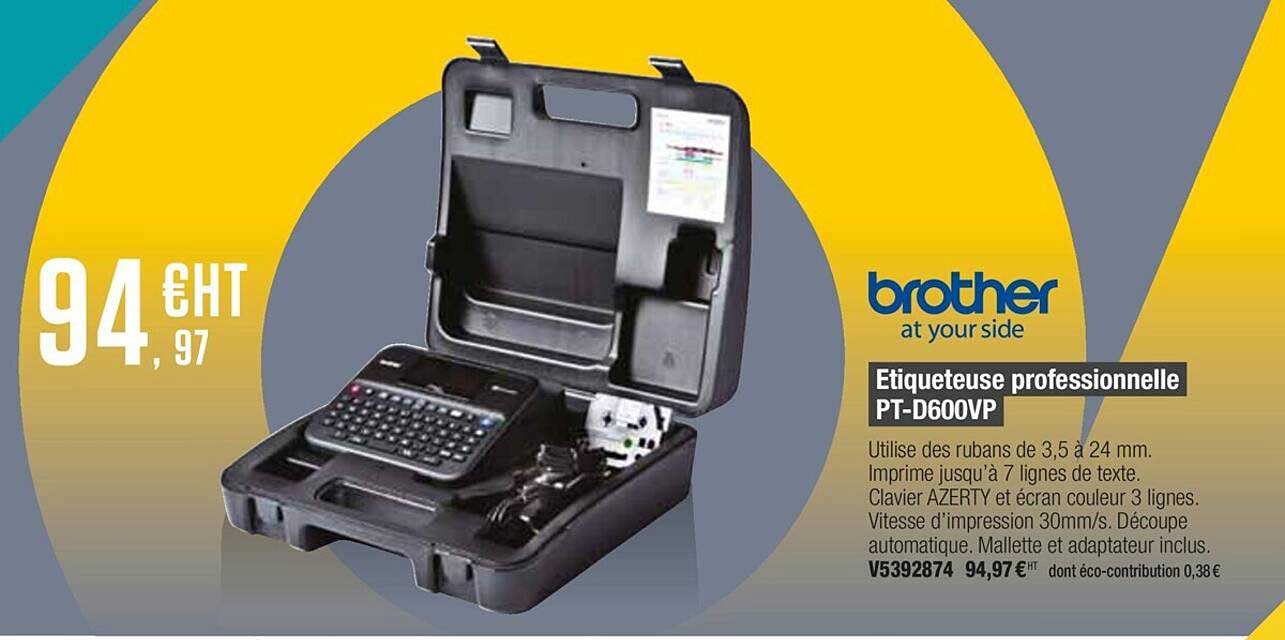 étiqueteuse professionnelle pt-d600vp brother
