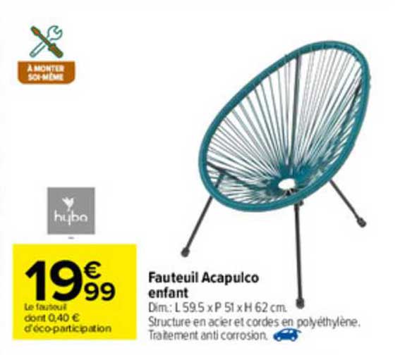 fauteuil acapulco enfant