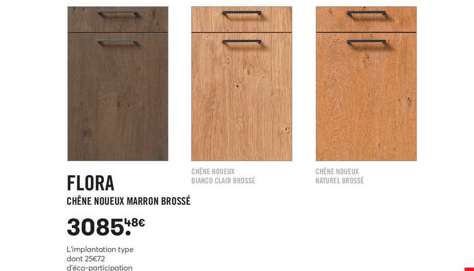 flora chêne noueux marron brossé