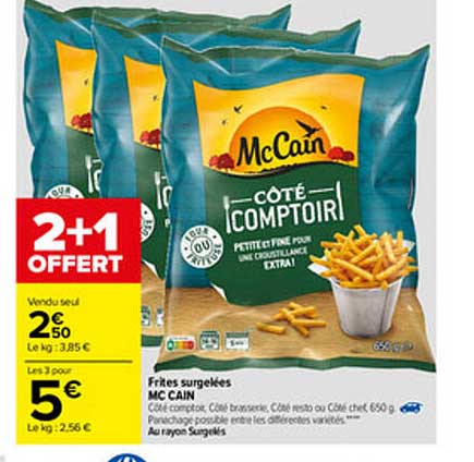 frites surgelées mc cain