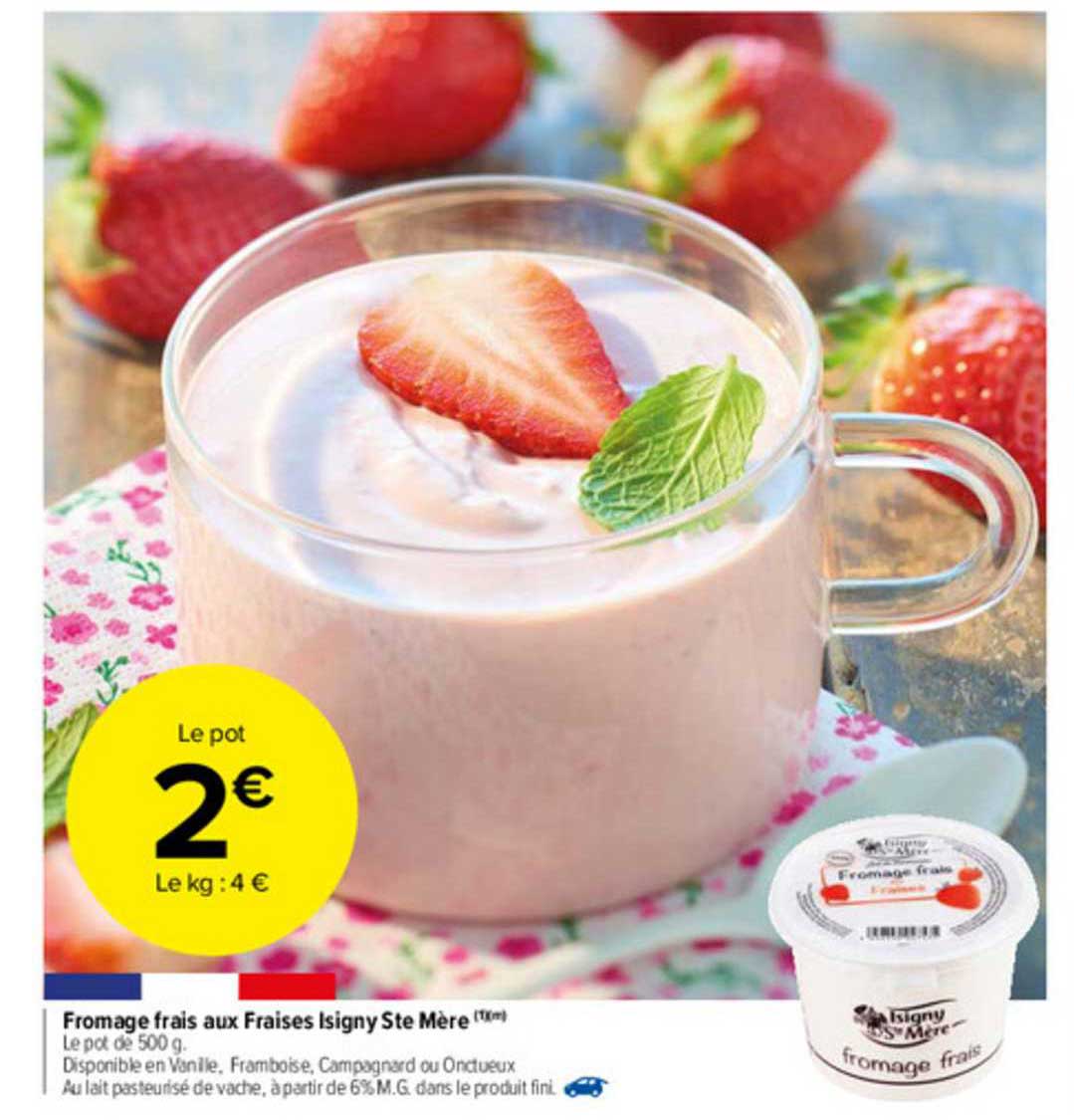 fromage fris aux fraises isigny st mère