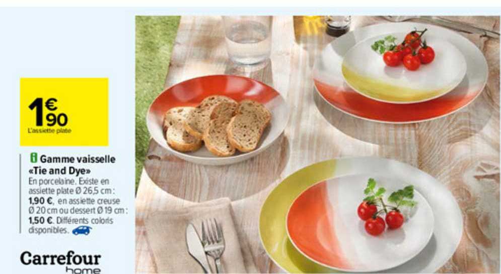 gamme vaisselle «tie and dye»