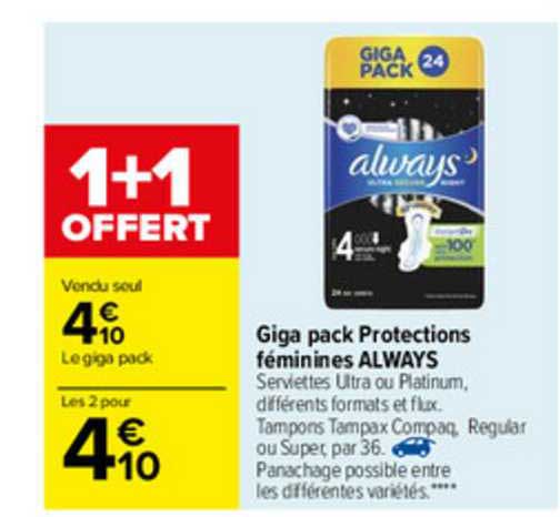 giga pack protections féminines always
