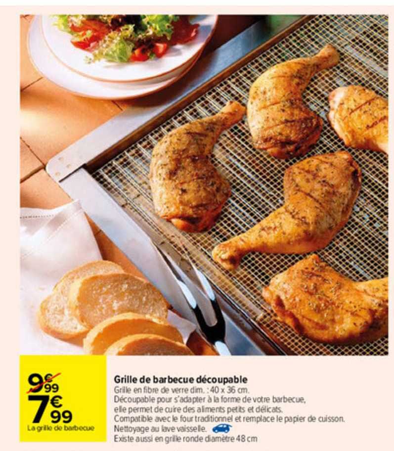 grille de barbecue découpable