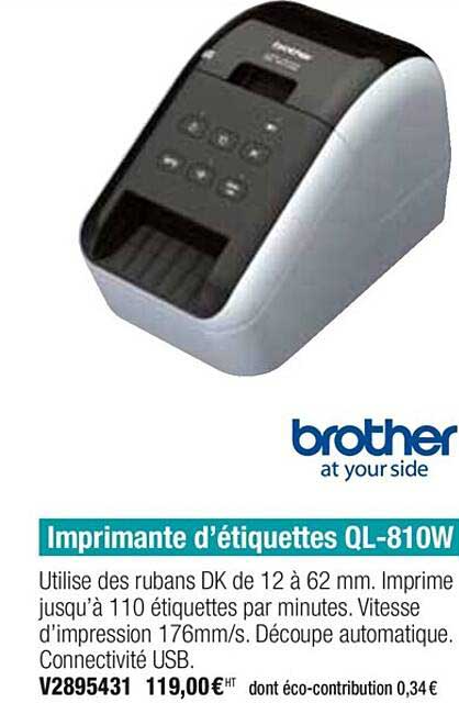 imprimante d'étiquettes ql-810w brother