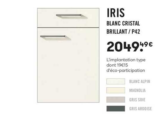 iris blanc cristal brillant