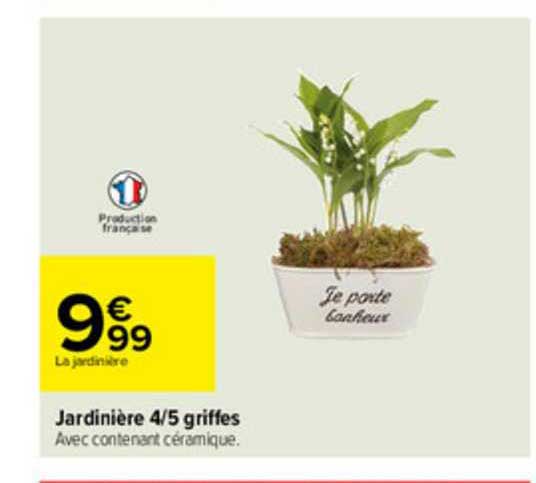 jardinière 4-5 griffes