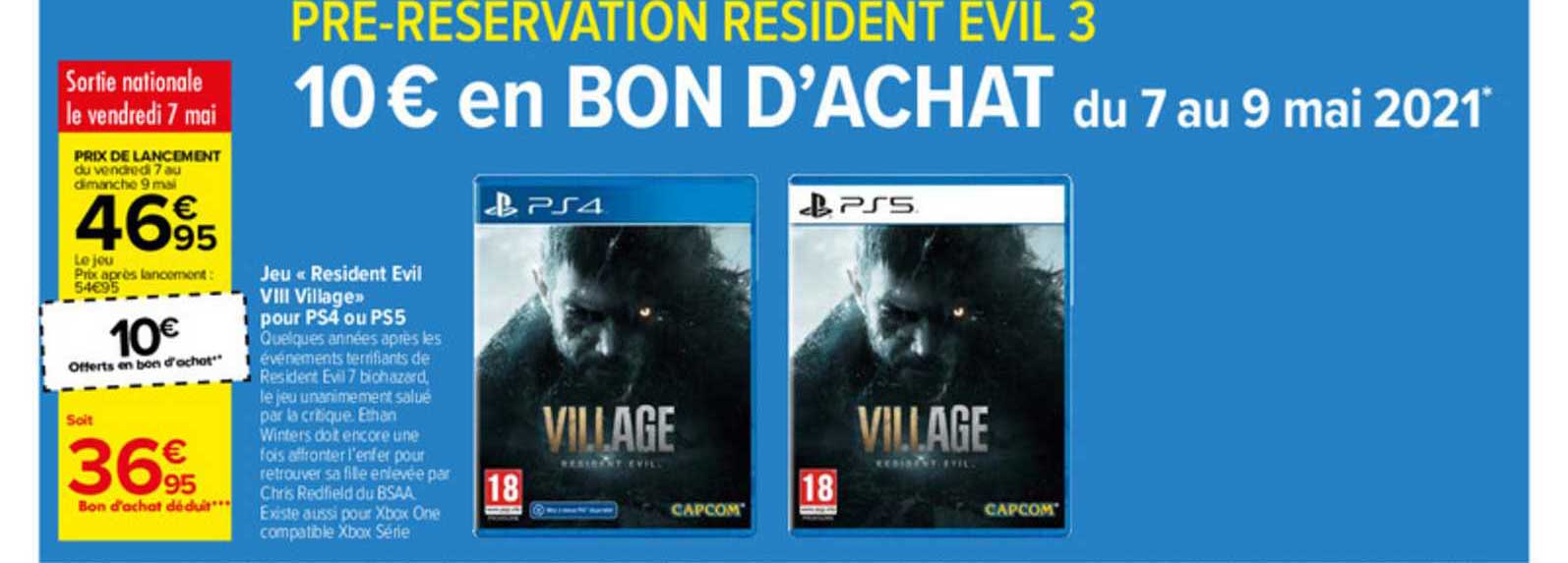 jeu «resident évil viii village» pour ps4 ou ps5