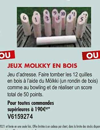 jeux molkky en bois