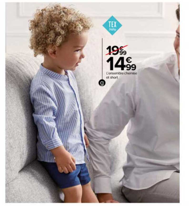 l'ensemble chemise et short tex baby