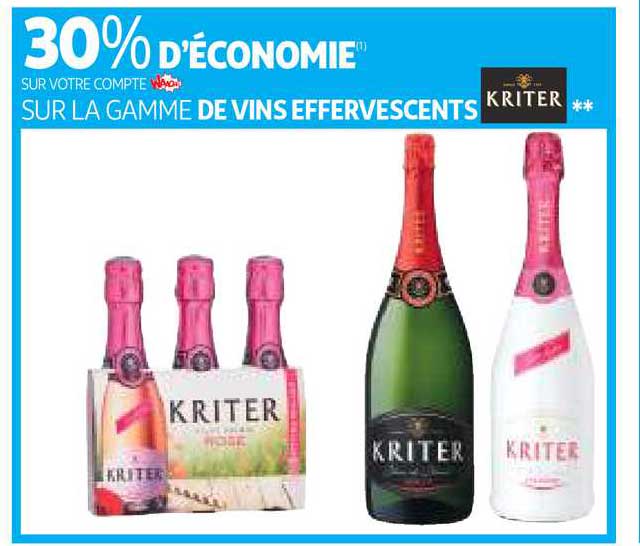 la gamme de vins effervescents kriter