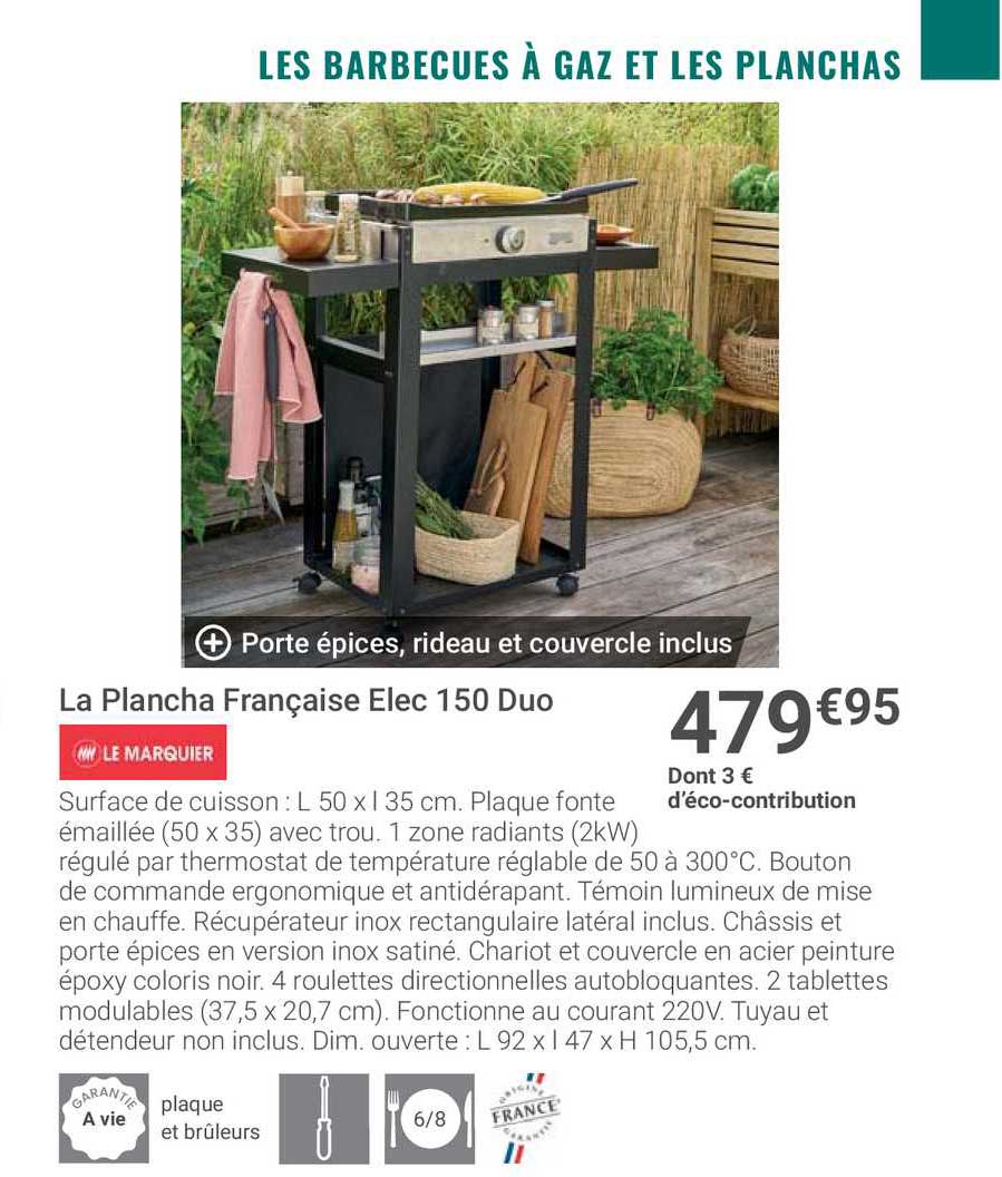 la plancha française elec 150 duo le marquier
