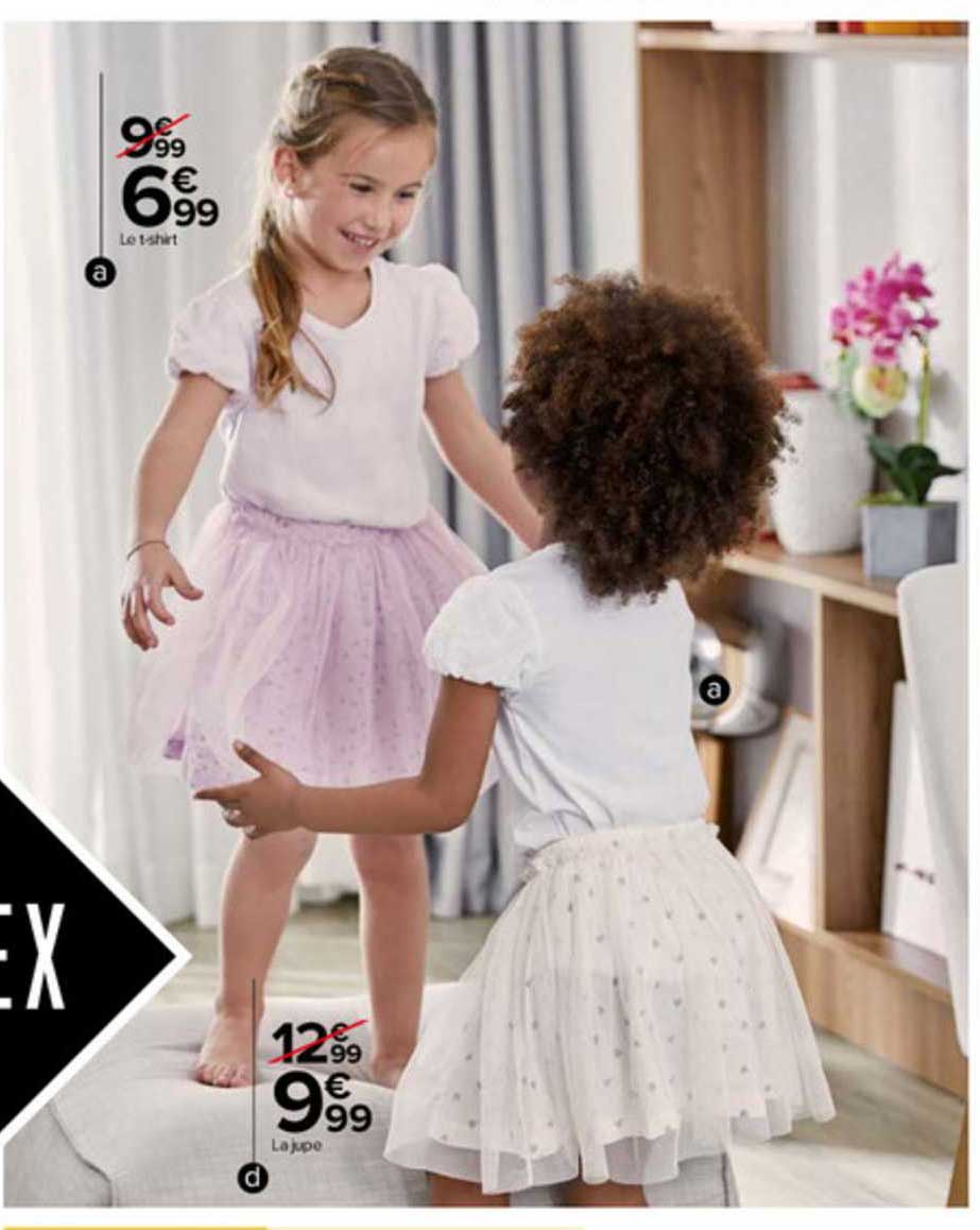 le t-shirt, la jupe