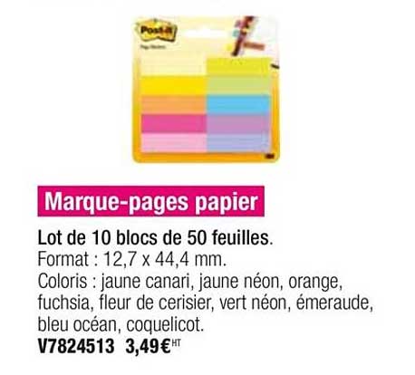 marque-pages papier