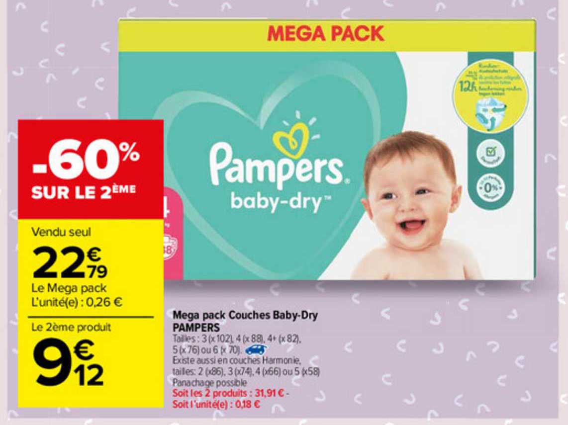 mega pack couches baby-dry pampers