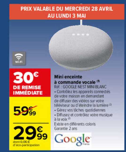 mini enceinte à commande vocale