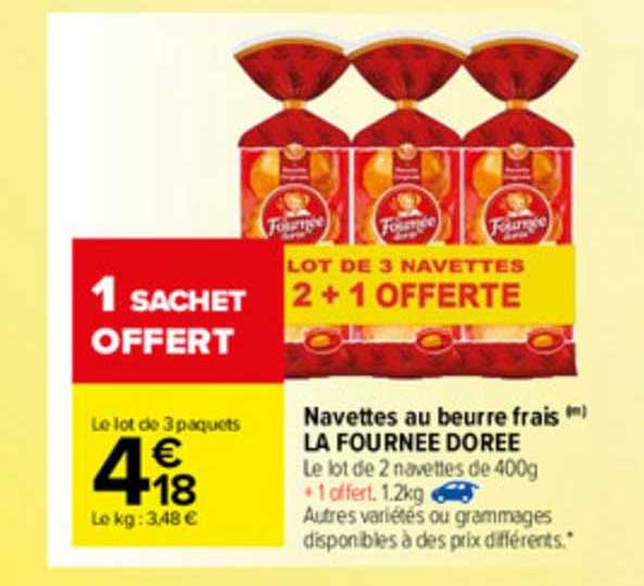 navettes au beurre frais la fournée dorée