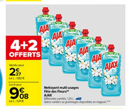 nettoyant multi-usages fête des fleurs ajax