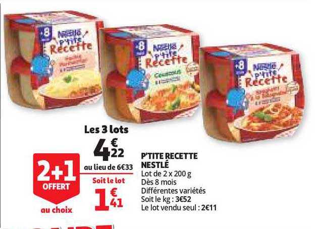 p'tite recette nestlé