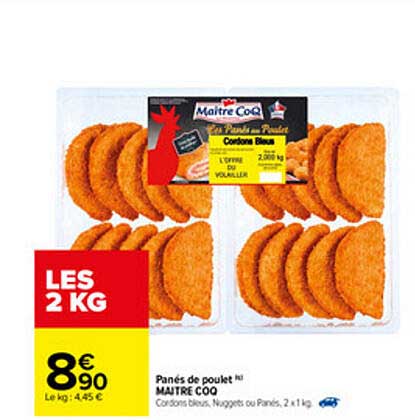 panés de poulet maître coq