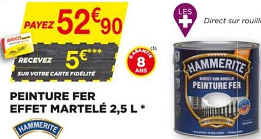peinture fer effet martelé 2,5 l hammerite