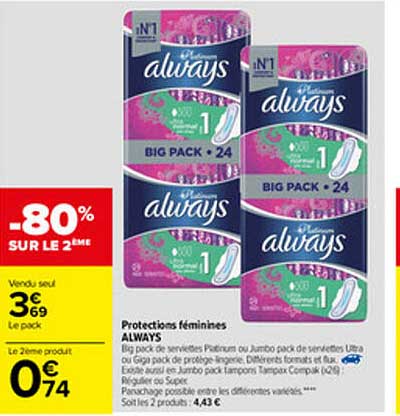 protections féminines always