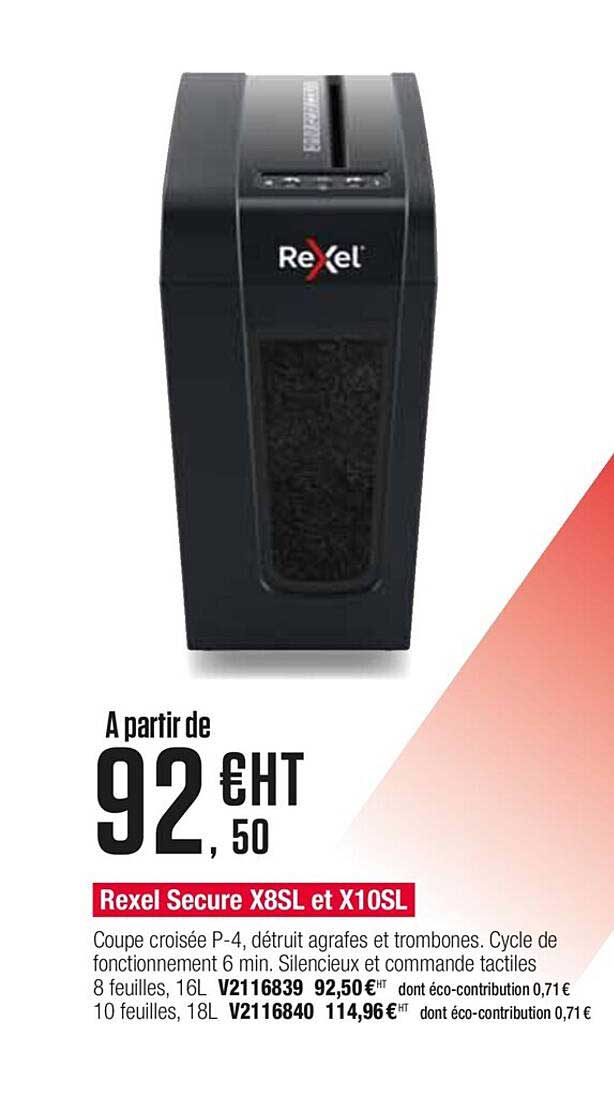 rexel secure x8sl et x10sl