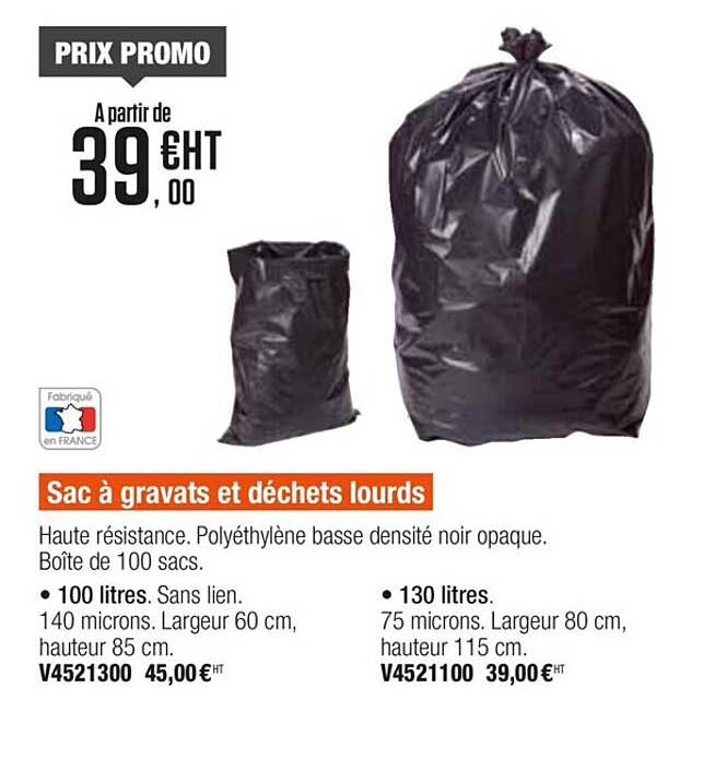 sac à gravats et déchets lourds