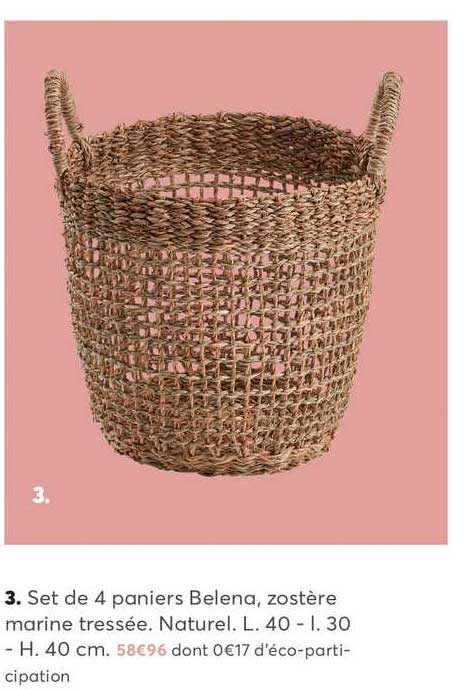 Set De 4 Paniers Belena