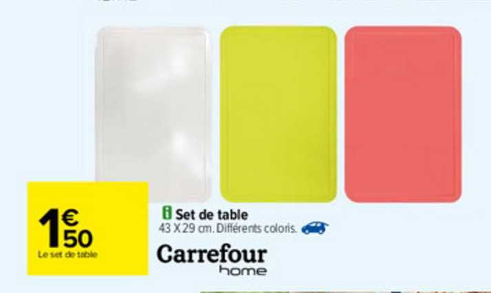 Set De Table Carrefour Home