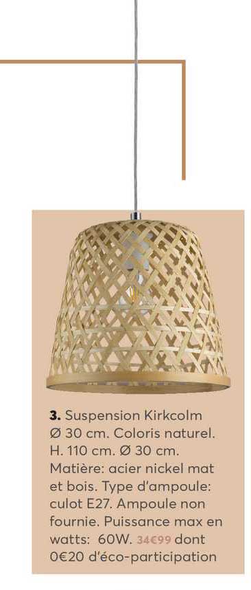 Suspension Kirkcolm 30 Cm