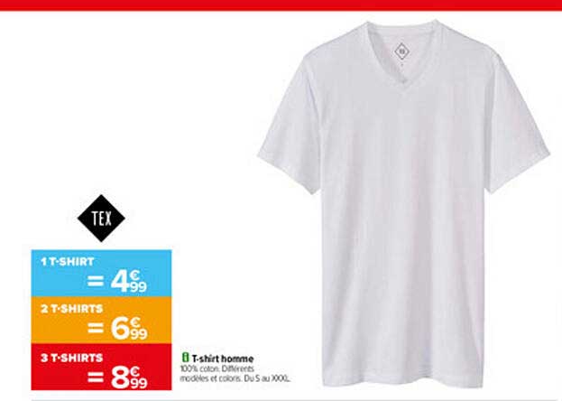 t-shirt homme tex