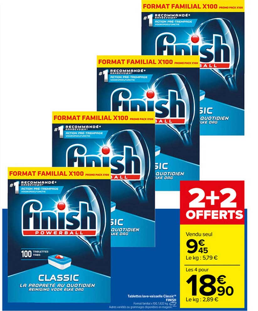 tablettes lave-vaisselle classic finish