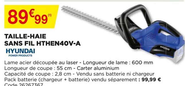 taille-haie sans fil hthen40v-a hyundai