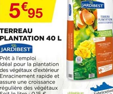 terreau plantation 40 l jardibest